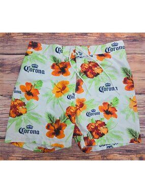 Corona Mens Swim Trunks Size XXL - Tropical Hibiscus Print